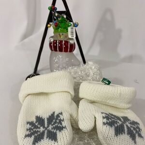 NWT Snowman Mitten Ornament and Knitted Mitten Ornaments
